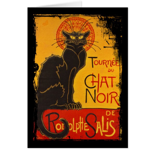 Tournee du Chatta Noir Hälsningskort (Framsidan)