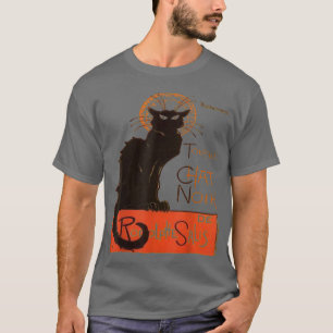 Tournee Du Chatta Noir Paris Distress Vector T Shirt