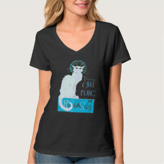 Tournee Du Chatta Noir Paris Distress Vector T Shirt