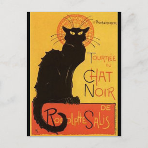 Tournée du Chatta Noir, Steinlen Black Cat Vintage Vykort