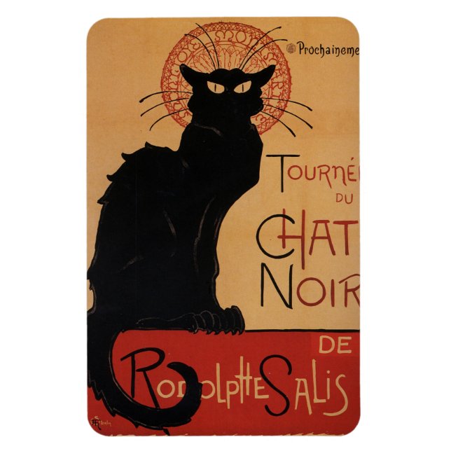Tournée du Chatta Noir, Théophile Steinlen Magnet (Vertikal)