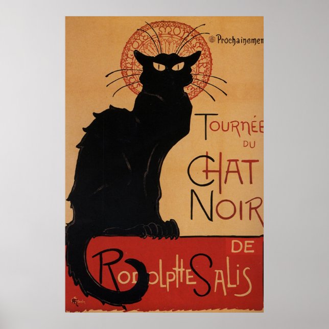 Tournée du Chatta Noir, Théophile Steinlen Poster (Framsidan)