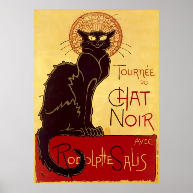 Tournée du Chatta Noir, Théophile Steinlen Poster (Framsidan)