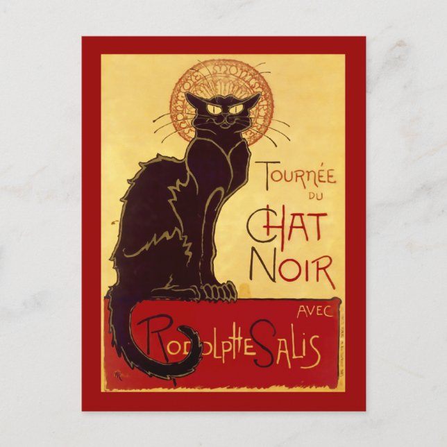 Tournée du Chatta Noir, Théophile Steinlen Vykort (Framsida)