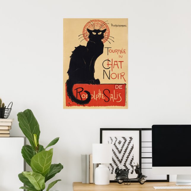 Tournee du Chatta Noir Vintage Black Cat Art nouve Poster (Hemmakontoret)