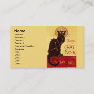 Tournée du Prata Noir, Theophile Steinlen Visitkort