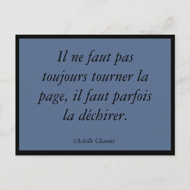 Tourner la page vykort (Framsida)