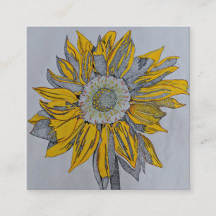 tournesolvisitkortar, solrosvisitkortar fyrkantigt visitkort