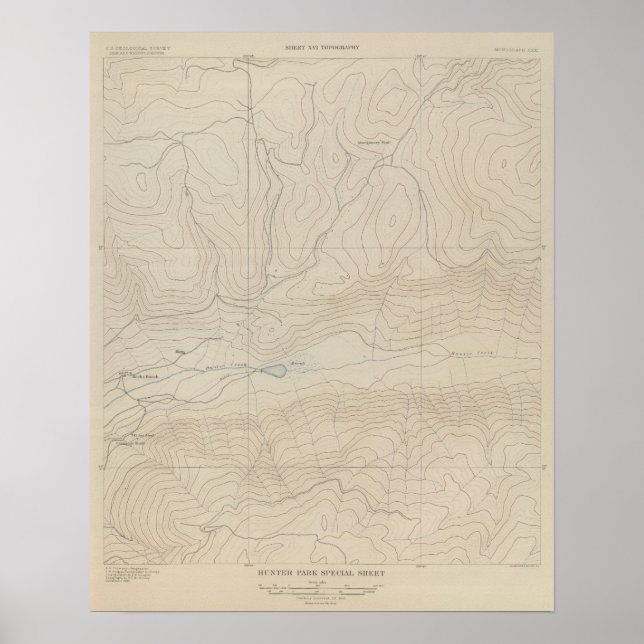 Tourtelotte Park Speciell Atlas Karta Poster (Framsidan)