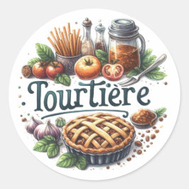 Tourtière Runt Klistermärke