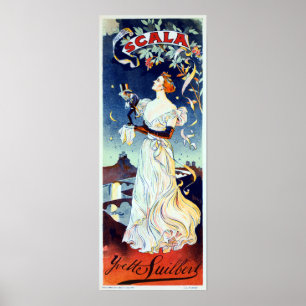 Tous Les Soirs SCALA Yvette Guilbert Fransk Opera Poster