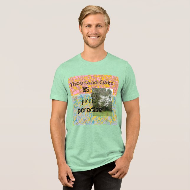 Tousand Oaks är min picknickparadis,abstrakt konst T Shirt (Framsida Full)