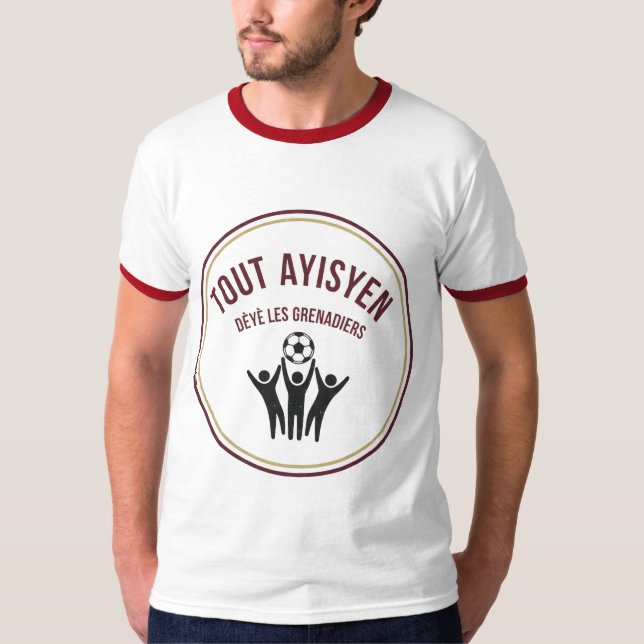 Tout Ayisyen fotbollsfirande T Shirt (Framsida)