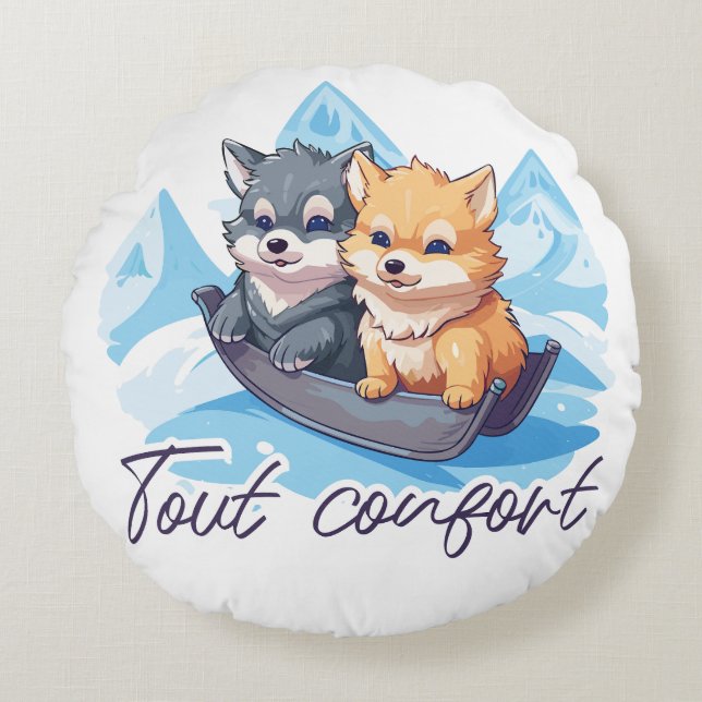 Tout confort rund kudde (Framsidan)