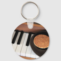 Tout Va Bien - Stroopwafel & Piano Nyckel Holder