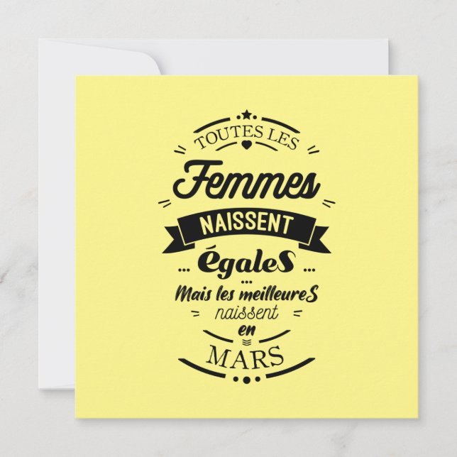 Toutes les femmes naissent égales - Mars Kort (Framsida)