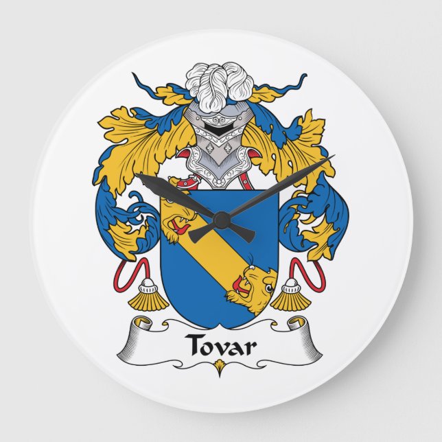 Tovar Family Crest Stor Klocka (Framsida)