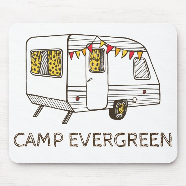 Tow bakom Camper Caravan Personlig Mouse Pad Musmatta (Framsidan)