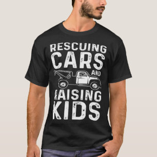 Tow Lastbil Driver Pappa Trucker Rädding T Shirt