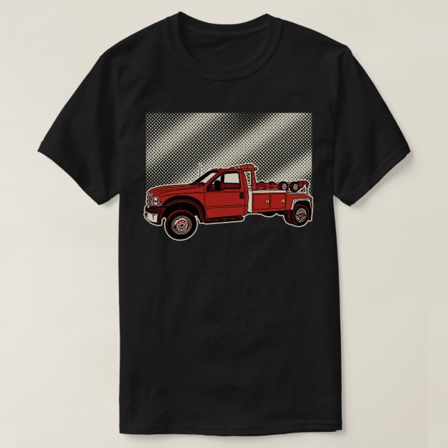 Tow Lastbil Illustration T Shirt (Design framsida)