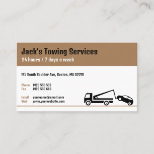 Tow Lastbil Services Din bogsering var som helst Visitkort