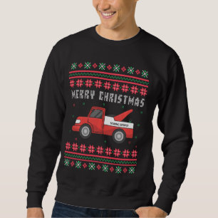 Tow Lastbil Ugly God jul Tacky Julafton Crazy I Lång Ärmad Tröja