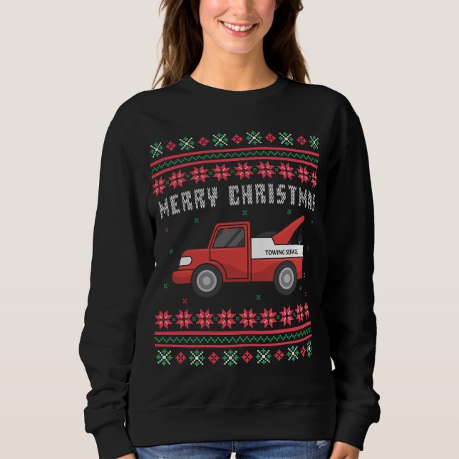 Tow Lastbil Ugly julsötare Tee Shirt (Framsida)