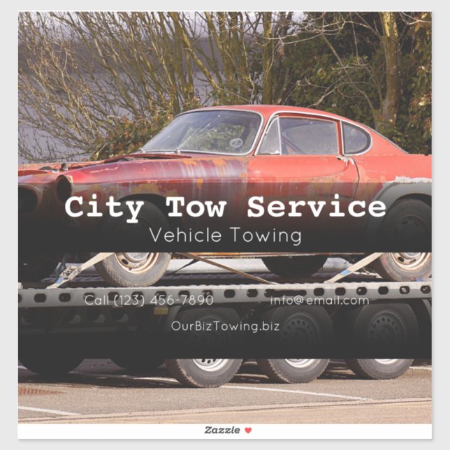 Tow Service Company fordon annonserar verksamhet Klistermärken (Ark)