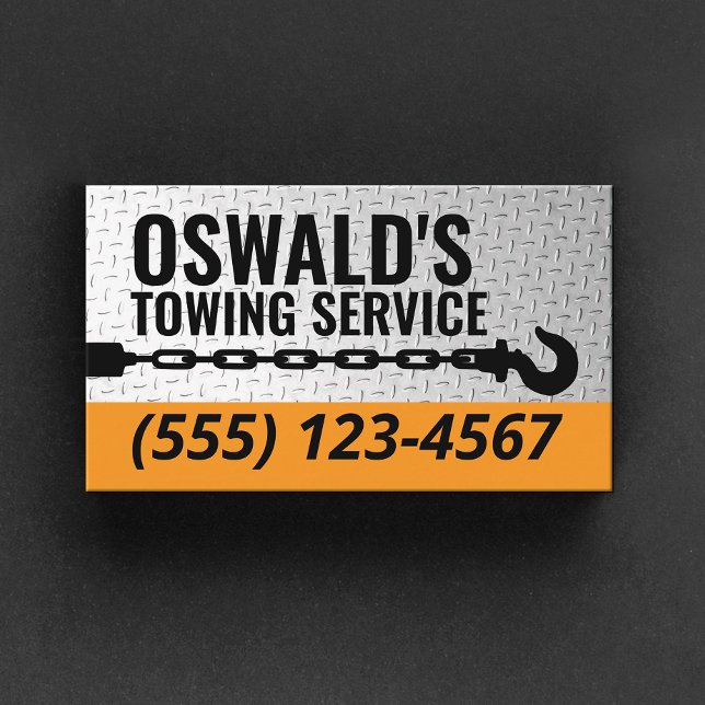 Tow Service Company Professionell Tow Krok Visitkort (Skapare uppladdad)