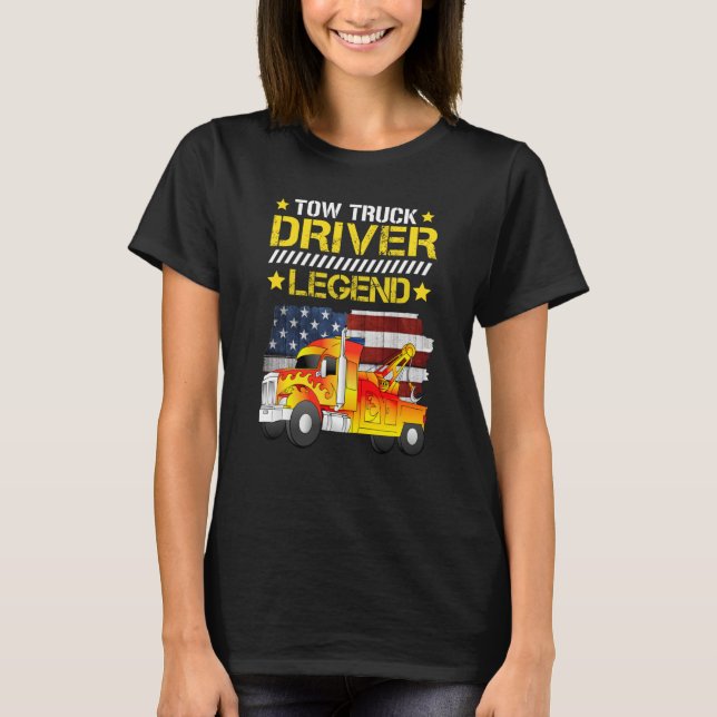 Tow truck driver legend t shirt (Framsida)