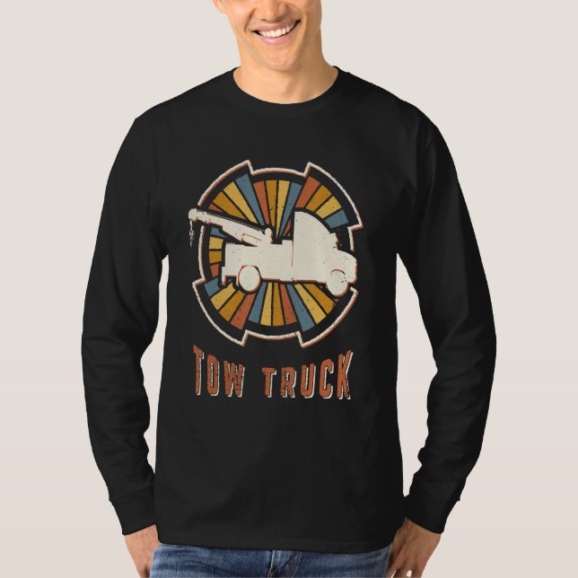 Tow Truck Vintage Classic Retro Love T Shirt (Framsida)
