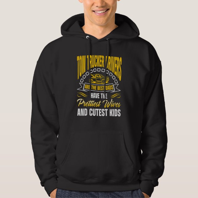 Tow Trucker Tow Truck Driver Tow Operator Breakdow Hoodie (Framsida)