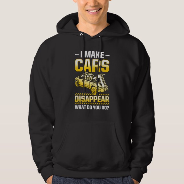 Tow Trucker Tow Truck Driver Tow Operator Breakdow Hoodie (Framsida)