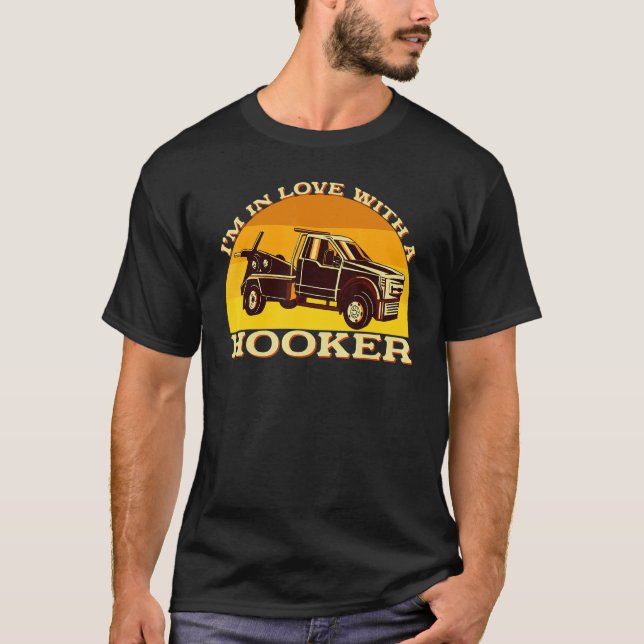 Tow Trucker Wife Tow Truck Lorry Tow Operator T Shirt (Framsida)