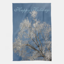 Towel Snö-täckt Grenar Kökshandduk
