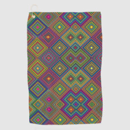 Towel with a vibrant geometric pattern 