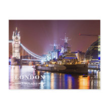 Tower Bridge Historiskt krigsfartyg London