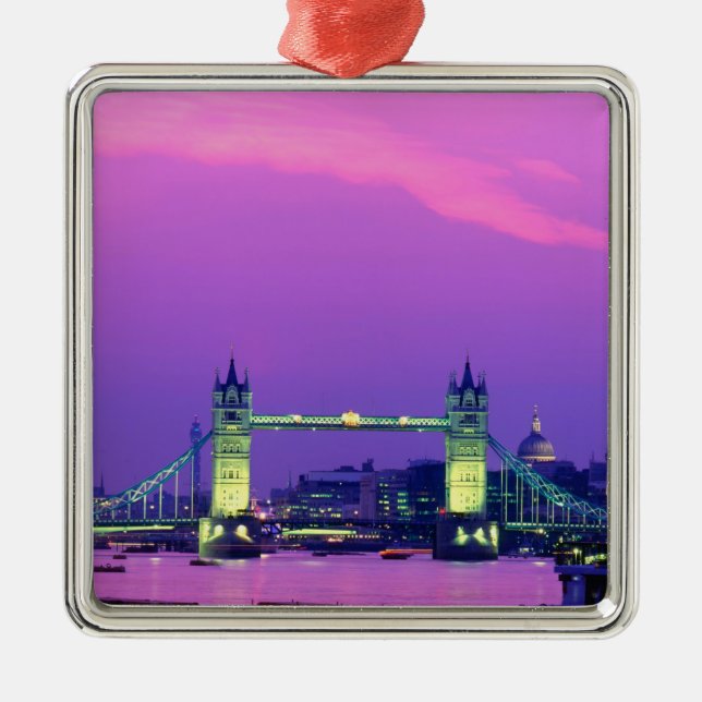 Tower Bridge, London, England 2 Julgransprydnad Metall (Framsidan)