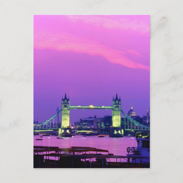 Tower Bridge, London, England 2 Vykort (Framsida)