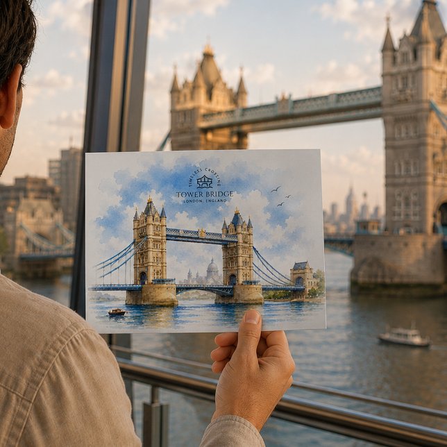 Tower Bridge, London, England, Ikoniskt Landmärke Vykort (Tower Bridge, London, England, Iconic Landmark Postcard)