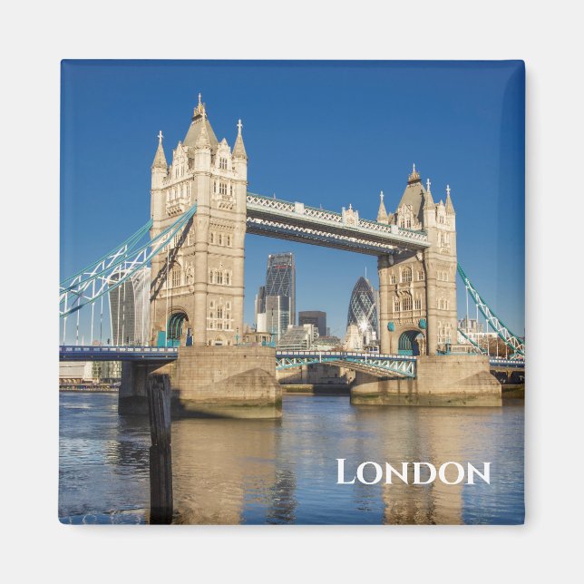 Tower Bridge London Kylskåp Magnet (Framsidan)
