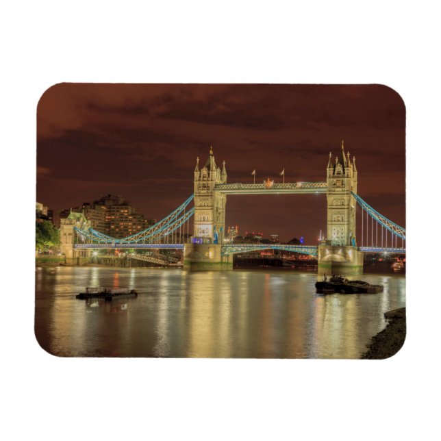 Tower Bridge nattetid, London Magnet (Horisontell)