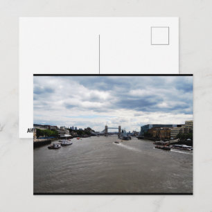 Tower Bridge och floden Themsen landskap Vykort