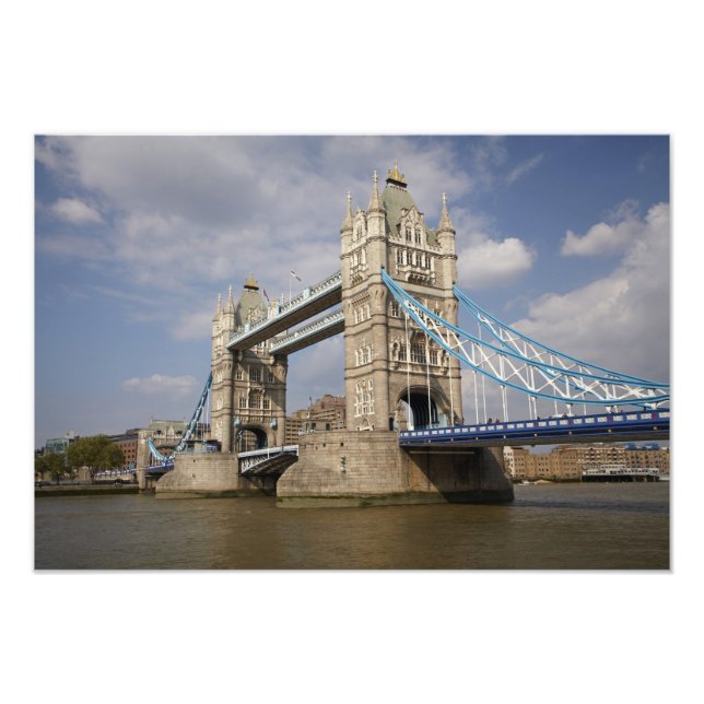 Tower Bridge och floden Themsen, London, Fototryck (Framsidan)