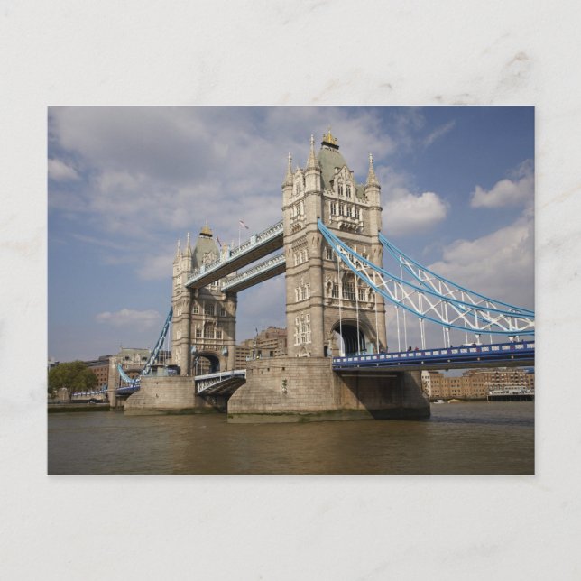 Tower Bridge och floden Themsen, London, Vykort (Framsida)
