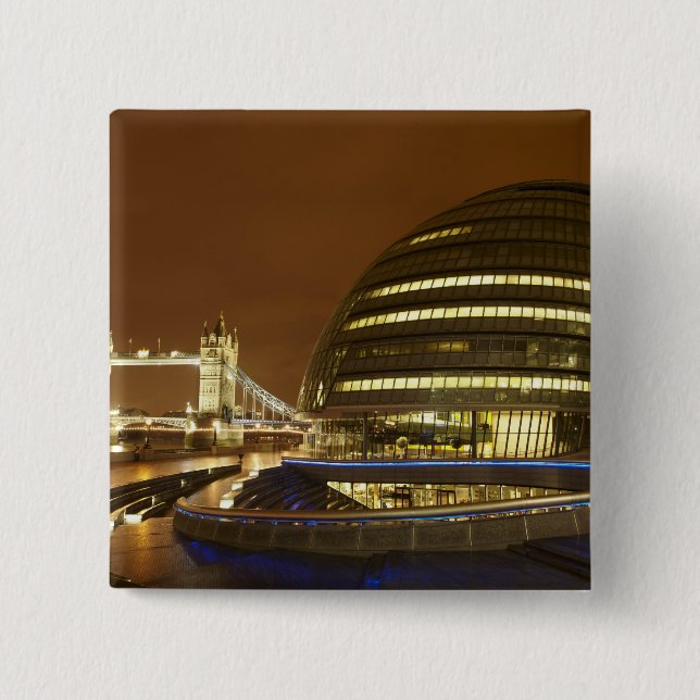 Tower Bridge, och Greater London Authority Knapp (Framsida)