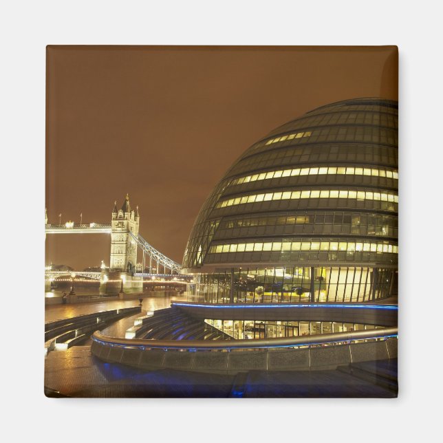 Tower Bridge, och Greater London Authority Magnet (Framsidan)