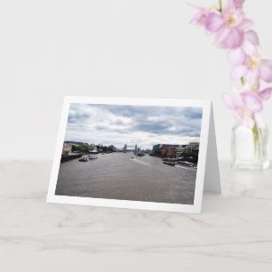 Tower Bridge och River Thames landskap, London Kort