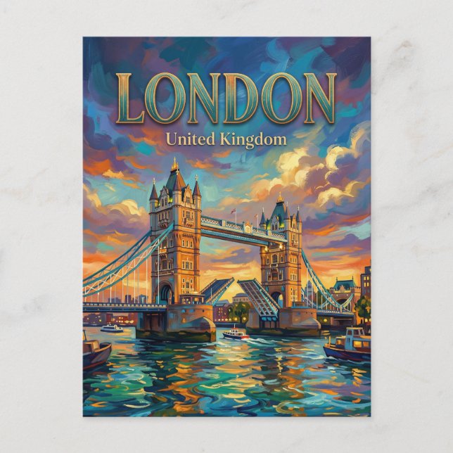 Tower Bridge Storbritannien Vykort (Framsida)