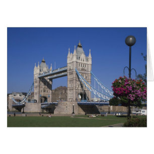 Tower Bridge, Themsen, London, England Hälsningskort